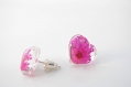 Real flower earrings tiny stud earrings resin jewelry christmas gift for teen girls terrarium jewelry pressed flower earrings dried flower
