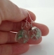 Pressed flower earrings resin earrings botanical jewelry christmas gift for her statement earrings boho earrings green earrings birthday
