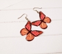 Orange butterfly earrings butterfly wings statement earrings birthday gift for her christmas gift for girlfriend fairy earrings boho jewelry