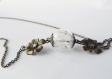Dandelion seeds necklace real dandelion seeds encased dandelion necklace antique style necklace bronze terrarium  jewelry  mother's day gift
