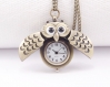 Owl watch necklace vintage style owl watch pendant antique bronze  watch locket owl jewelry steampunk pocket watch necklace christmas gift