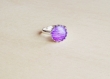 Purple ring adjustable ranunculus petal  jewelry adjustable ring cocktail ring  jewelry gift for her minimalist ring childrens jewelry