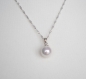 White  pearl necklace drop freshwater pearl necklace sterling silver necklace bridesmaid necklace