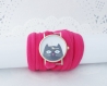 Stretch wrist watch cat tattoo cover  womens watch cuff watches fashion accessory multistrand bracelet infinity bracelet gift for teen girl