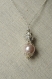 Tea rose pearl necklace pendant necklace   bridesmaid pearl jewelry simple necklace rhinestone pearl necklace bridesmaid gift bridal party
