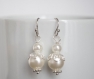 Gray pearl earrings wedding jewelry bridesmaids earrings dangle gray pearl earrings grey wedding dark gray bridesmaid jewelry gift  silver