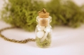Mushroom terrarium necklace bottle pendants miniature terrarium jewelry woodland moss real moss tiny green moss terrarium christmas gift