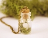 Mushroom terrarium necklace bottle pendants miniature terrarium jewelry woodland moss real moss tiny green moss terrarium christmas gift