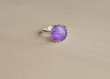Purple ring adjustable ranunculus petal  jewelry adjustable ring cocktail ring  jewelry gift for her minimalist ring childrens jewelry
