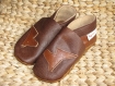 Chausson cuir - fille - marron/cheval - taille 33