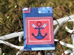 Porte cartes en toile cirée motifs « marins », entièrement doublé – création artisanale