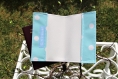 Etui de protection pour passeport en toile cirée bleu à pois blancs, entièrement doublé – création artisanale