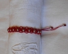 Rouge passion bracelet en micro macramé