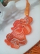 Noël : 10 figurines de noël en dentelle fsl orange