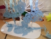 Noël : 10 figurines de noël en dentelle fsl bleu phosphorescent