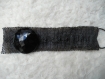 Bracelet tissé en pièce unique, fait de perles noires 