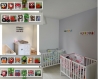 Décoration chambre bébé, cadre mural multicolore, cadeau naissance original