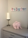 Cadre deco chambre de bébé rose et bleu clair. cadeau original!