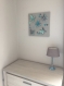 Déco chambre enfant, toile papillons 3d, tons bleu et beige, cadeau de naissance original