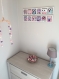 Décoration murale chambre bebe, cadeau naissance, chambre fille, rose,lila ,gris, cadeau personnalise