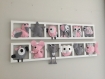 Decoration murale chambre enfant , animaux en feutrine , tons blanc rose pale gris, cadeau de naissance original