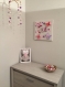 Deco chambre enfant, cadre papillons 3d, rose lila beige, personnalisé