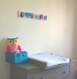 Cadre mural chambre, déco bebe colorée, cadeau de naissance, gris, beige, aqua