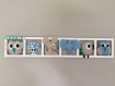 Décoration chambre enfant, cadre mural ,animaux, bleu, beige , cadeau personnalise