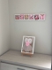 Cadre décoration chambre de bébé fille , figurines rose beige - cadeau original