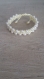 Bracelet macramé jaune et perles nacrées