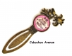 S.6.270 bijou mamie collier pendentif mamie - la plus gentille des mamies rose noeud coeurs bijou fantaisie bronze collier cabochon verre cadeau mamie cadeau fête des grands-mères (série 6)