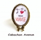 S.6.306 bijou mamie collier pendentif mamie - j'aime ma mamie coeur rouge bijou fantaisie bronze collier cabochon verre cadeau mamie cadeau fête des grands-mères (série 2)