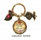 S.7.358 bijou maman porte-clés anneau maman rÊveuse rose bijou fantaisie bronze porte clés cabochon verre cadeau maman cadeau fête des mères (série 2)