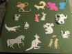 Assortiment de découpes  de papier  thème : « animaux »  35 pc