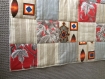 Couvre lit, couverture, dessus de lit, couvre-pieds faite à partir de carrés de tissus en flanelle et coton cousus façon patchwork