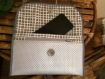 Pochette porte monnaie similicuir gris, pochette rangement sac grise
