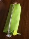 Trousse d'Écolier verte, rangement stylos similicuir vert