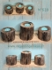 3 photophores en bois flotte n°639. fabrication artisanale.