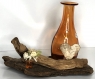 Soliflore/ vase    bois flotte coeur n°309. fabrication artisanale. 