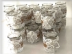 25 photophores n°832 recycles en verre boheme toile de jute et dentelle. fabrication artisanale