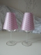 2 lampions de table moderne rose