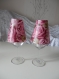 2 lampions de table rose ancienne