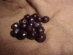 Lot 16 petites perles noires à facettes