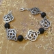 Bracelet celtique : pendragon (perle de lave véritable)