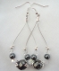 Magnifique paire de boucles pendantes en cristal swarovski 