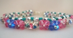Sublime bracelet toupies et navettes en cristal swarovski 