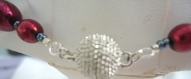 Tres belle parure collier + bo en perles de cristal 