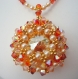 Sublime collier avec pendentif rond en cristal swarovski 