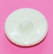 855r / bouton ancien en verre blanc 22mm 