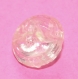 859r / petit bouton ancien en verre transparent ciselé 10mm 